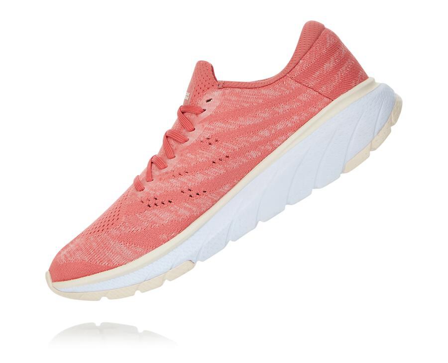 Hoka One One Walking Shoes Womens Orange/White - Cavu 3 - 68503LKSN